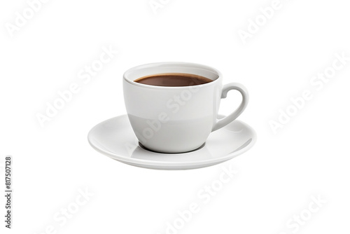 Genuine depiction of a coffee cup positioned on a table. photo