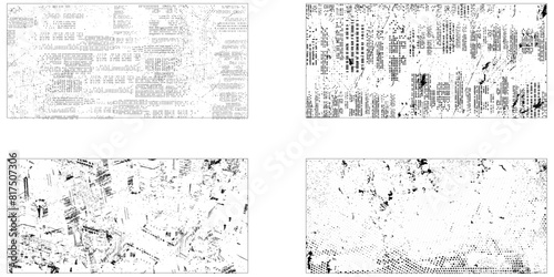 Collection of 4 Grunge textures in one set.