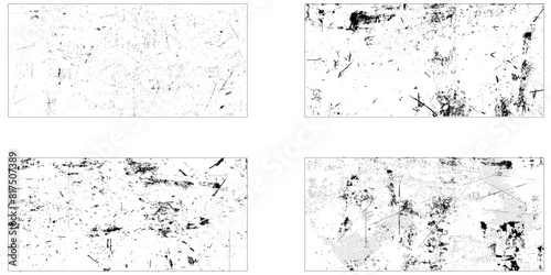 Collection of Grunge textures set. Abstract grunge texture collection vector set.