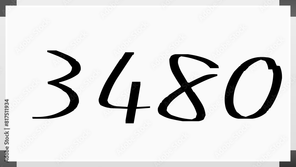 3480年のホワイトボード風イラスト 3480年のホワイトボード風イラスト
