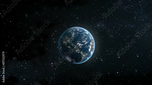 blue earth in space
