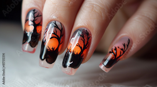 halloween nail art photo
