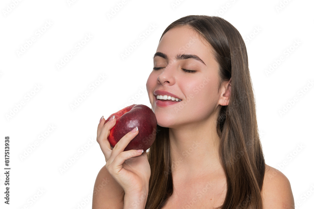 Natural organic fresh apple. Healthy lifestyle and health. Diet and beauty. Detox. Young girl with apple fruit. Vitamin and dieting. Woman eating healthy food. Detox diet. Fresh and juicy snack Natural organic fresh apple. Healthy lifestyle and health. Diet and beauty. Detox. Young girl with apple fruit. Vitamin and dieting. Woman eating healthy food. Detox diet. Fresh and juicy snack