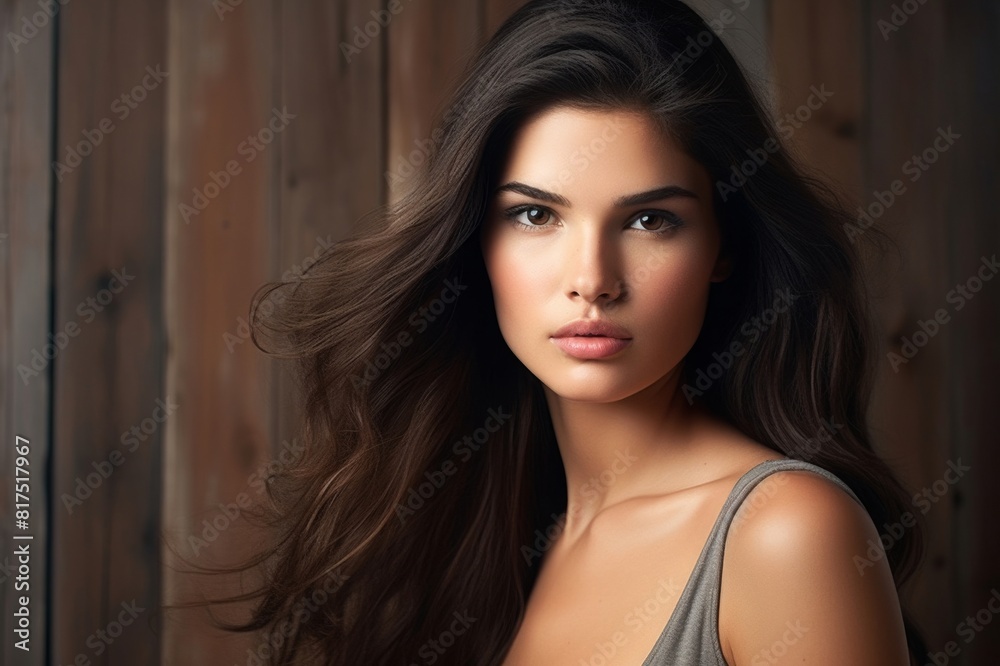 natural beauty portrait of young brunette woman natural beauty portrait of young brunette woman