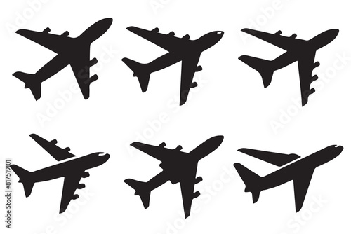 plane silhouette vector illustration