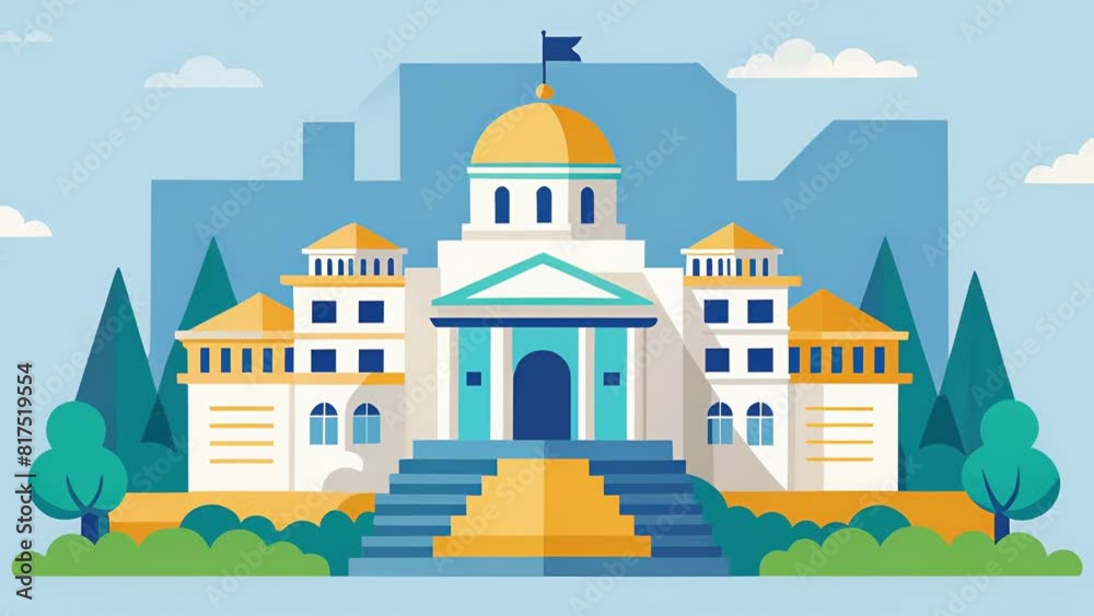 A majestic palace constructed from stock certificates and property deeds signifies the luxury and comfort that can come from longterm financial A majestic palace constructed from stock certificates and property deeds signifies the luxury and comfort that can come from longterm financial