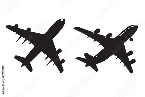 plane silhouette vector illustration