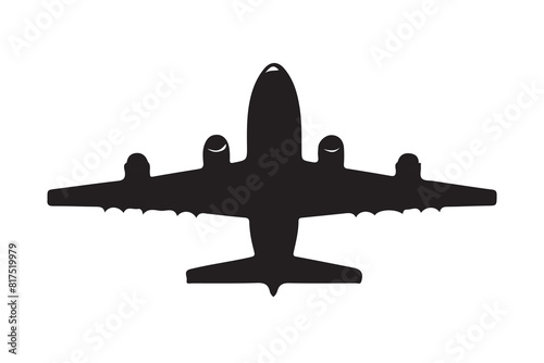 plane silhouette vector illustration