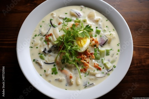 The Chowder on a plate.