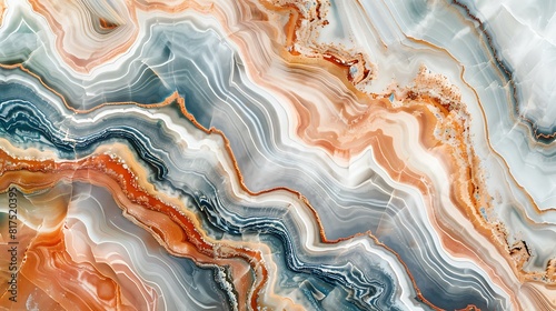 Intriguing interplay of colors in marble formations, isolated on a white background, creating visually captivating imagery.