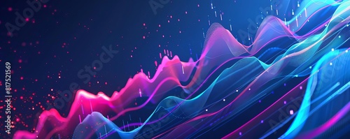 Visuals depicting stock market charts, financial data analysis, and trading are essential for financial reports and news articles