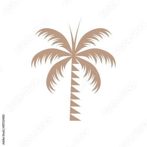 Palm tree design element idea with modern style concept