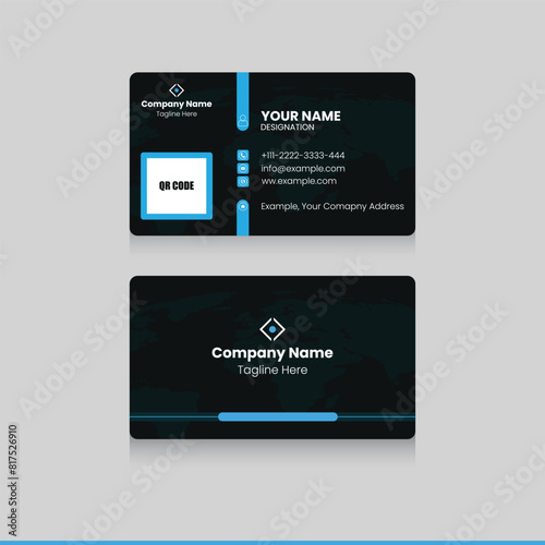 Wallpaper Mural Minimal corporate business card. simple and clean business card. Vector modern creative and clean business card Template with abstract background. Elegant Torontodigital.ca