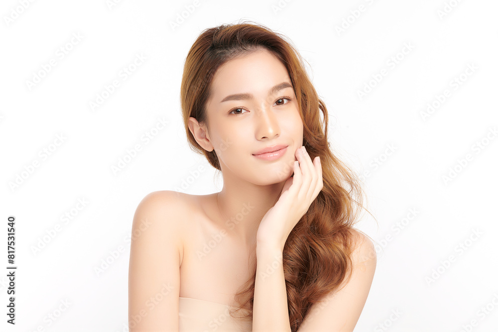 Beautiful young asian woman with clean fresh skin on white background, Face care, Facial treatment, Cosmetology, beauty and spa, Asian women portrait. Beautiful young asian woman with clean fresh skin on white background, Face care, Facial treatment, Cosmetology, beauty and spa, Asian women portrait.