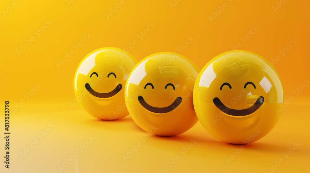 national smiley day, 3d illustration, with copy space. world emoji day national smiley day, 3d illustration, with copy space. world emoji day