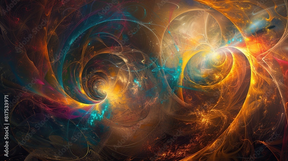 I imagine an abstract fractal background with space, suitable for a variety of uses