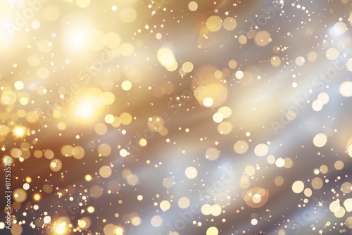 Golden Abstract Bokeh Background. Generative AI.