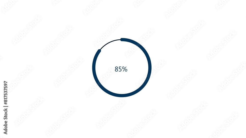 Abstract loading bar circle deep royal blue illustration. White background processing dark gray circle complete 4k illustration. Abstract loading bar circle deep royal blue illustration. White background processing dark gray circle complete 4k illustration.