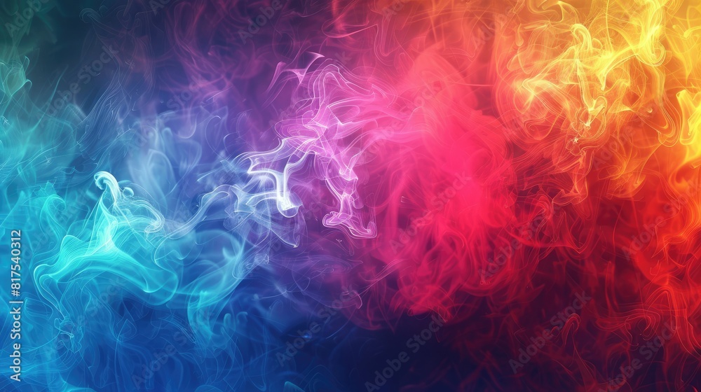 Colorful Abstract Smoke on Dark Background Colorful Abstract Smoke on Dark Background
