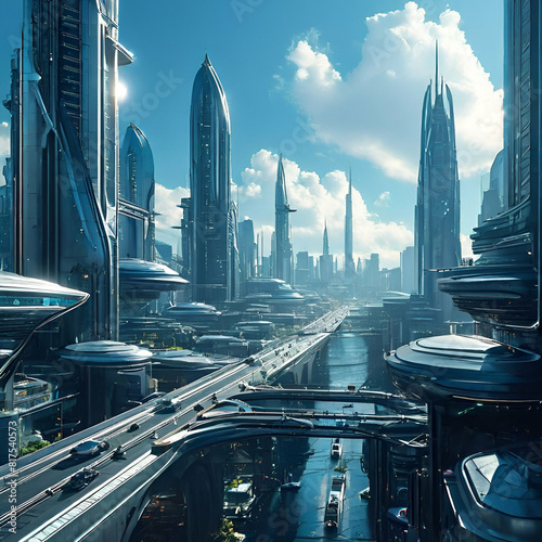 Rich futuristic city