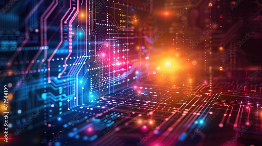 futuristic digital network with interconnected glowing data streams futuristic digital network with interconnected glowing data streams
