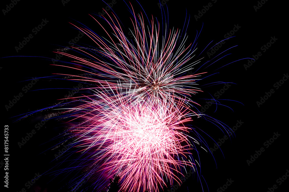 A fireworks in the sky A fireworks in the sky