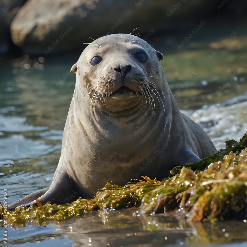 Obraz premium a seal in the water