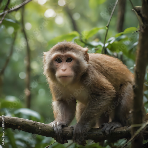 a monkey in the forest © Masum