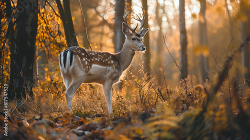 Wild Deer in the Forest photo