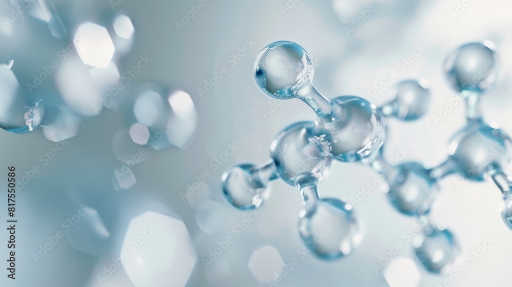 Blue Hyaluronic Acid Molecule Structure Blue Hyaluronic Acid Molecule Structure