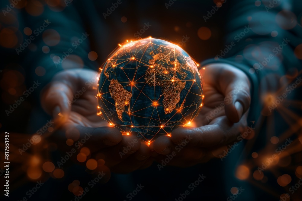 Global Network in Hands Global Network in Hands