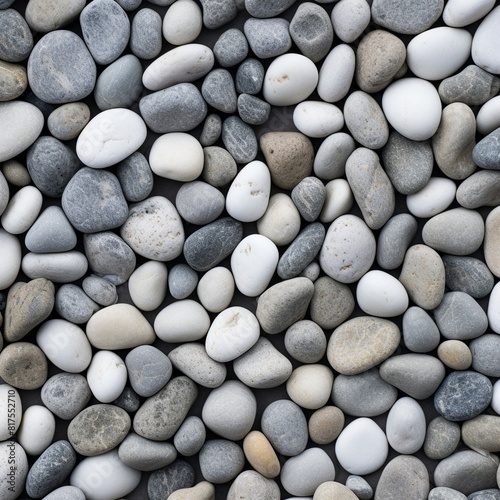 illustration of top image of white and gray gravel stones taken  Generative ai