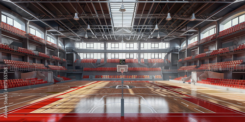 Scenes of indoor team sport activities.  basketball stadium. Basketball court.

