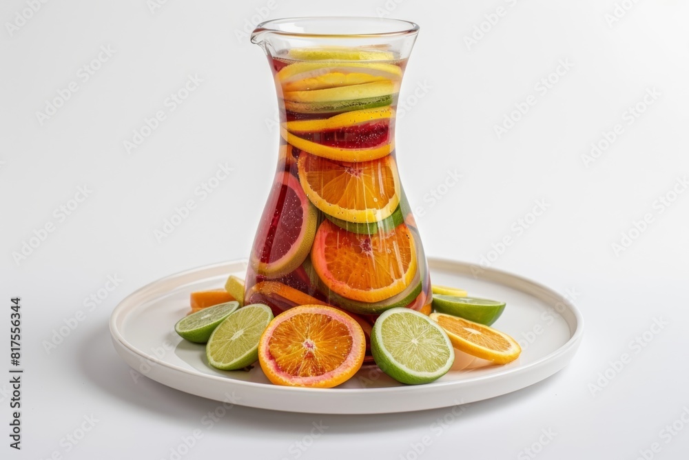 Aunt Sandy's Sparkling Sangria: Deep Crimson Hue and Effervescence