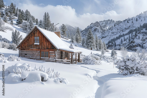 House with Snow