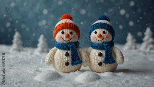 snowman on the snow