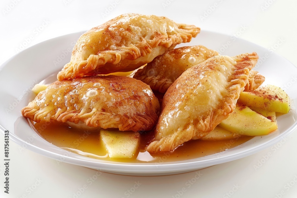 Indulgent Apple Dumplings with Flaky Pastry and Buttery Vanilla Sauce