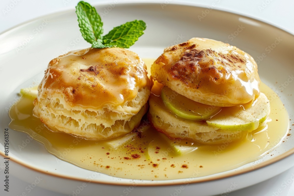Irresistible Apple Dumplings with Cinnamon-infused Apple Core and Buttery Sauce Irresistible Apple Dumplings with Cinnamon-infused Apple Core and Buttery Sauce