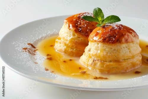 Fine Dining Delight  Apple Dumplings with Flaky Pastry and Cinnamon Apples