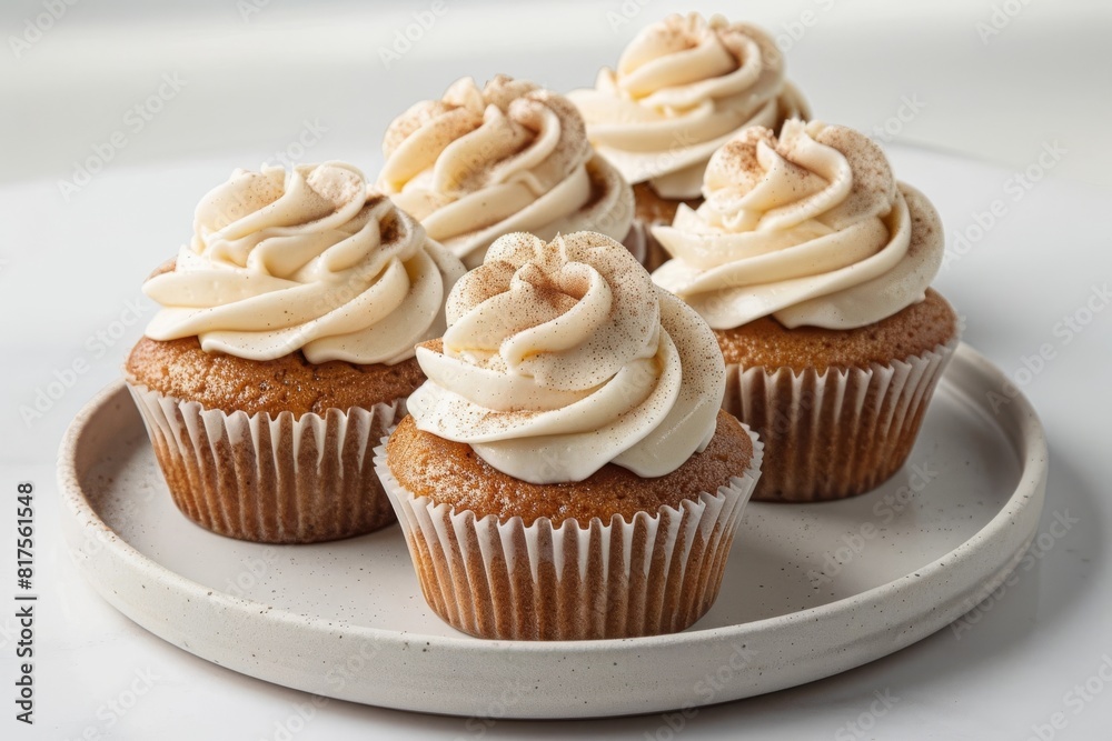 Delightful Apple Cupcakes Topped with Creamy Frosting and Cinnamon Sugar Delightful Apple Cupcakes Topped with Creamy Frosting and Cinnamon Sugar