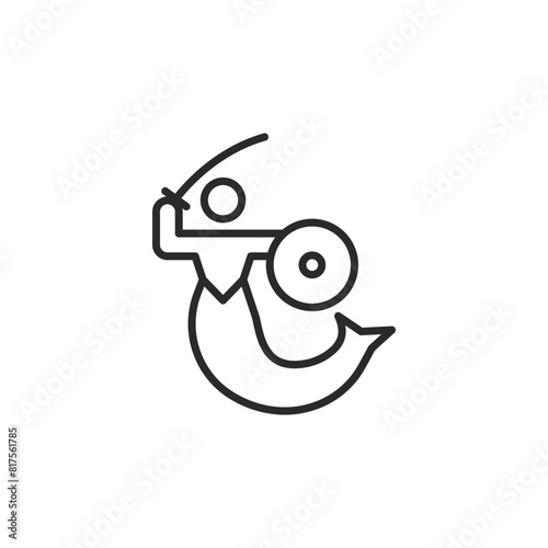 Mermaid icon. A simple and elegant representation of a mythical mermaid, perfect for themes related to fantasy, fairytales, and marine life. Ideal for use in storytelling. Vector illustration.