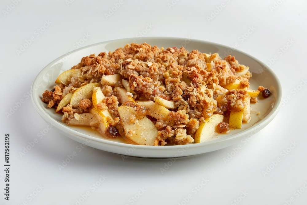 Baked Apple Crisp with Golden Brown Oat Topping Baked Apple Crisp with Golden Brown Oat Topping