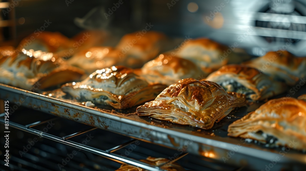 Savory spinach and feta turnovers perfect for cinematic food photography. Savory spinach and feta turnovers perfect for cinematic food photography.