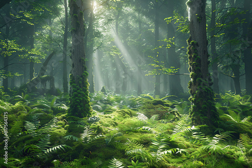 green forest in the morning © azait24
