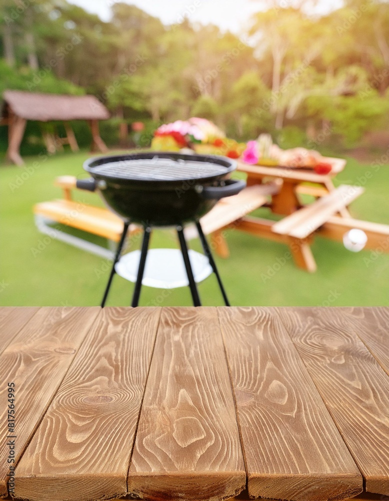 BBQ Vibes: Empty Table with Grill in Garden
BBQ Vibes: Empty Table with Grill in Garden