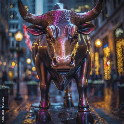 Stylish Financial Powerhouse: Urban Bull, Ideal for Top Financial Brands.