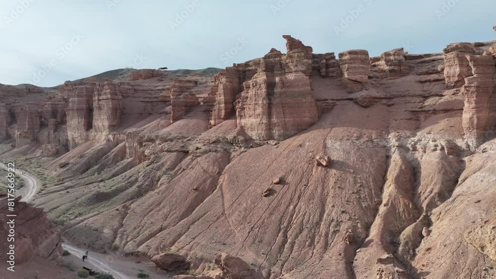 View from a quadcopter of the Valley of Castles of the Charyn Canyon in the Almaty region (Kazakhstan) View from a quadcopter of the Valley of Castles of the Charyn Canyon in the Almaty region (Kazakhstan)