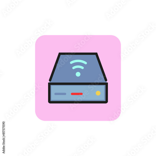 Icon of wi-fi network. Access, online, router. Technology concept. Can be used for topics like communication, equipment, service