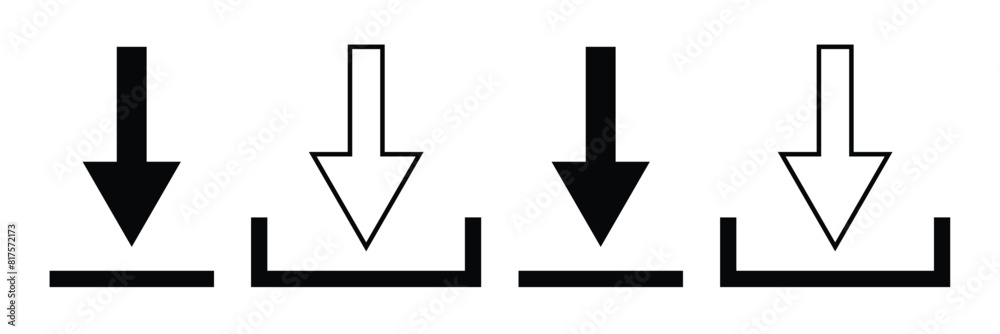 Download icon vector illustration. Download sign and symbol on white background. Download icon vector illustration. Download sign and symbol on white background.