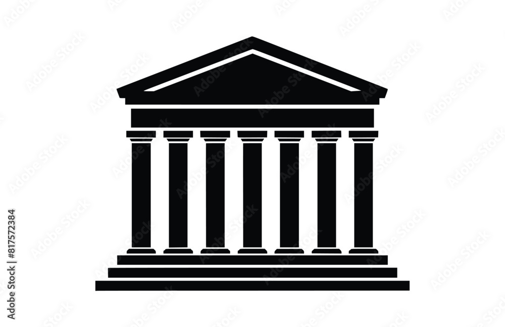 Flat Bank icon symbol vector Illustration. Flat Bank icon symbol vector Illustration.